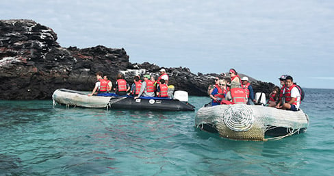 Panga ride at the Galapagos Islands