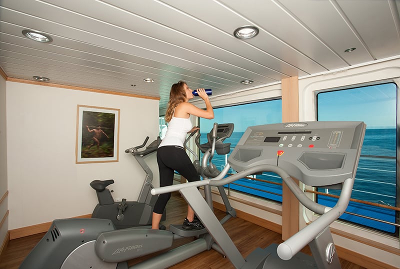 Yacht La Pinta's fitness room