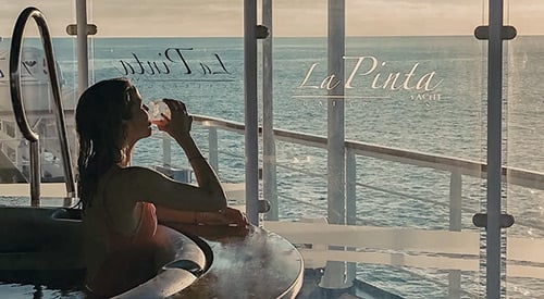 Yacht La Pinta hot tub on deck