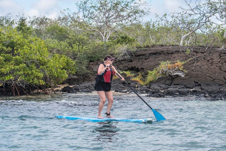 Paddleboarding in the Galapagos Islands