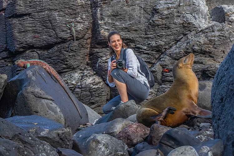 Sea lion encounter in the Galapagos